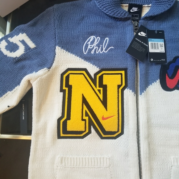 nike phil knight pro club varsity sweater